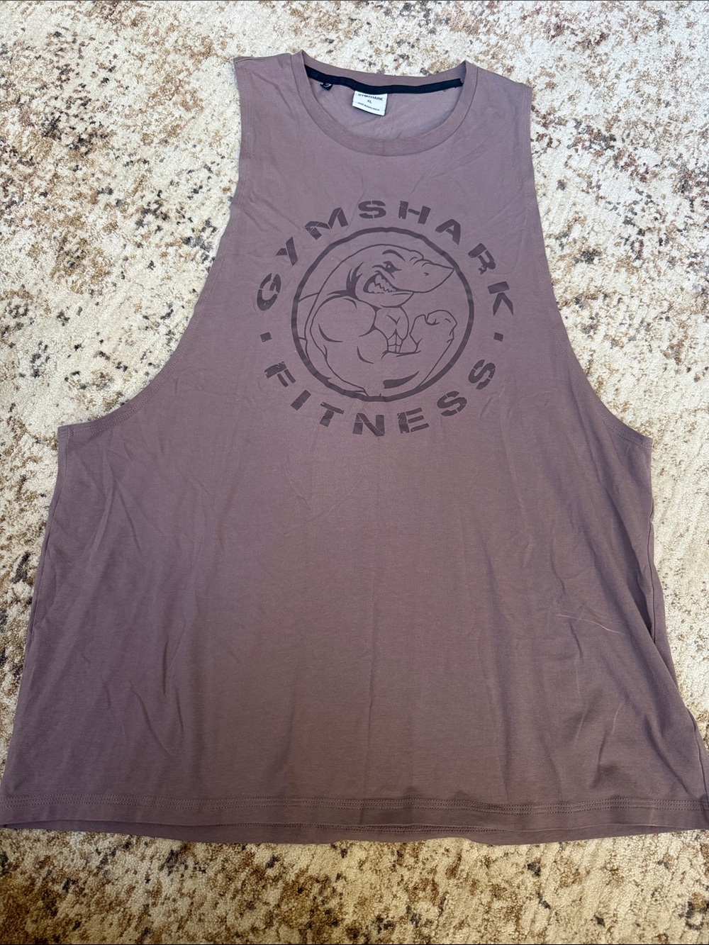 Gymshark Men's Tank Top in Dusty Mauve with Dark Logo